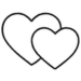 icon of hearts for dating section