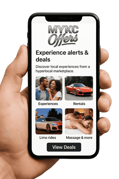MYKC Offers Newsletter shown on mobile device